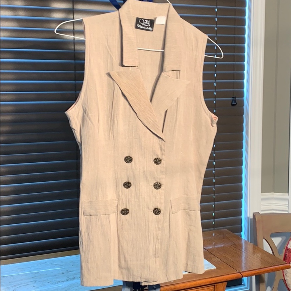 Victoria Ashley Vest Tunic Retro Top Size 7/8 EUC